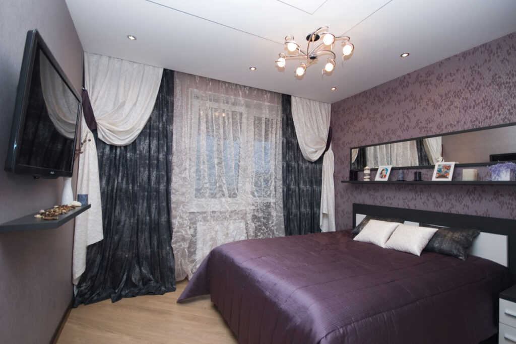 ремонт и отделка спальни в квартире Дмитрия — комната 11 м2 фото