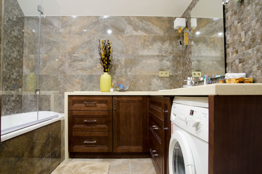 ремонт и отделка ванной в частном доме Натальи — комната 7 м2 фото