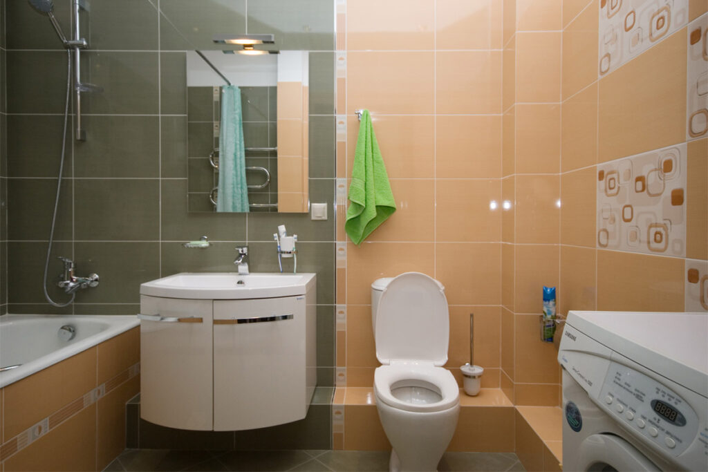 ремонт и отделка ванной в квартире Александра — комната 5 м2 фото