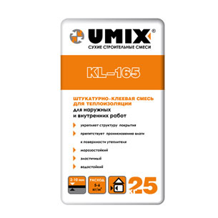 Штукатурно-клеевая смесь для теплоизоляции UMIX KL-165 фото